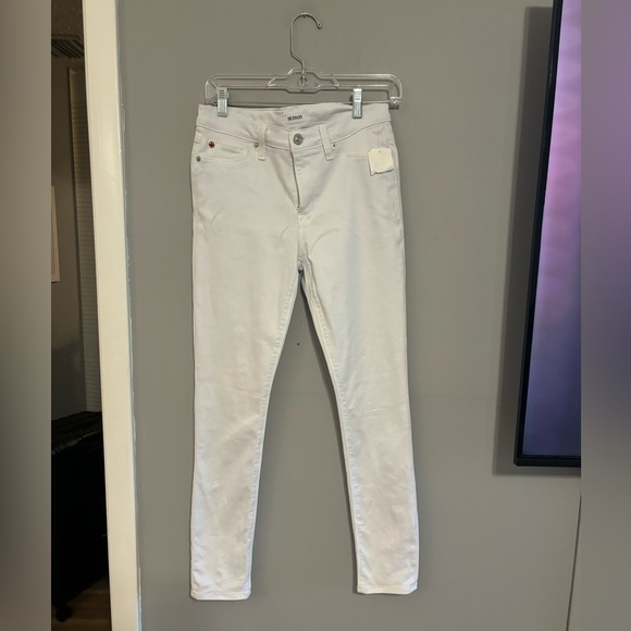Hudson Mid Rise Natalie Ankle Jeans in White Size 4 NWT - Picture 3 of 6